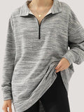 Zip Neck Lightweight Pullover Sweatshirt
