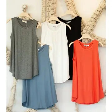 Sleeveless Tunic Flounce Top