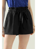 High Waist Shorts with Belt and Slant Pockets
