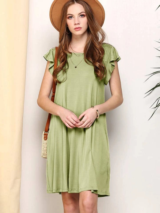 Ruffle Detailed Princess Seam Dress