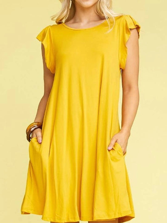 Ruffle Detailed Princess Seam Dress