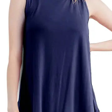 Sleeveless Tunic Flounce Top