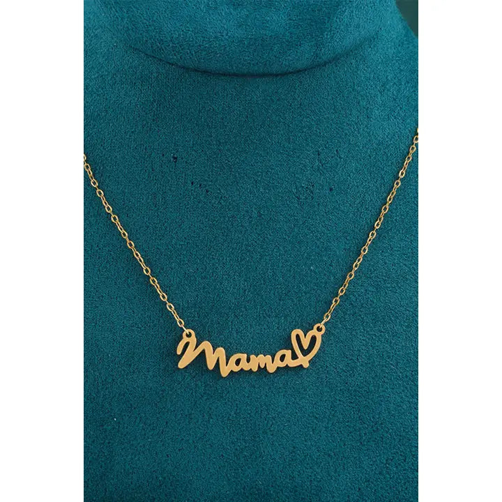 Mama Heart Pendant Chain Necklace