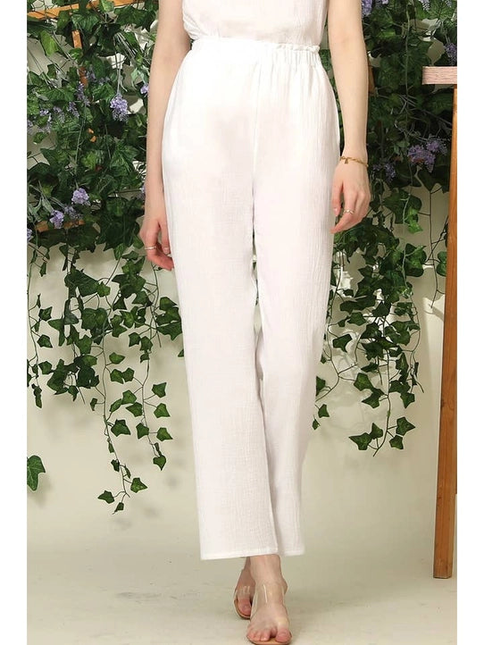 Banded Smocking Long Pants