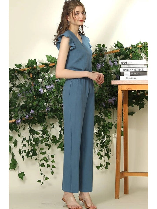Banded Smocking Long Pants
